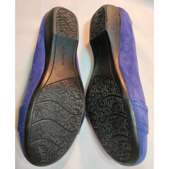 Clarks Royal Blue Suede Flats - Picture 5 of 7